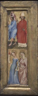 St. Christopher and St. Erasmus; St. Barbara and another female saint, c. 1424. Creator: Unknown.