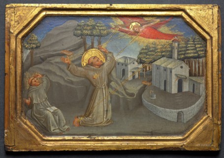 St. Francis of Assisi Receiving the Stigmata, c. 1430. Creator: Bicci di Lorenzo (Italian, 1373-1452).