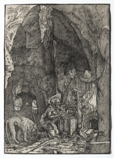 St. Jerome in the Cave, 1513-1515. Creator: Albrecht Altdorfer (German, c. 1480-1538).