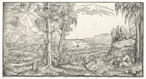 St. John on the Island of Patmos, c. 1545-55. Creator: Virgilius Solis (German, 1514-1562).