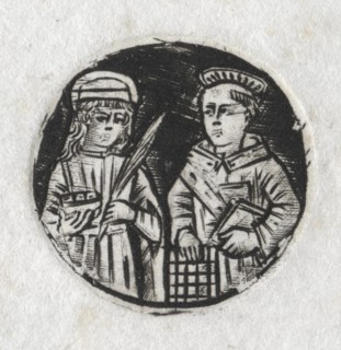 St. Lawrence and St. Lucy, c. 1487. Creator: Unknown.