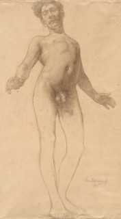 Standing Male Nude, 1885. Creator: Frederick William MacMonnies (American, 1863-1937).