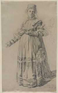 Standing Woman, 1877. Creator: Victor Tobler (Swiss, 1846-1915).