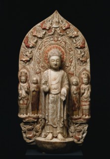 Stele with Shakyamuni and Maitreya, c. 570s. Creator: Unknown.