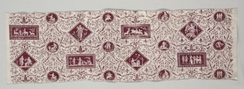 Strip of Copperplate Printed Cotton, 1795-1799. Creator: Christophe Philippe Oberkampf (French, 1738-1815), firm of.