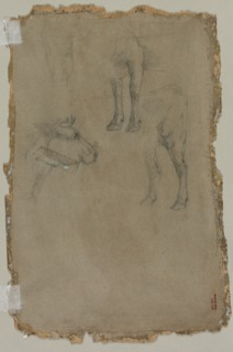 Studies of a Bull, 1864. Creator: Johan Barthold Jongkind (Dutch, 1819-1891), possibly by.