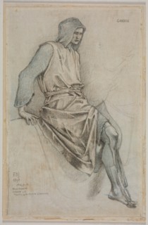 Study for the Failure of Gawain from the Holy Grail Tapestries, 1893. Creator: Edward Burne-Jones (British, 1833-1898).