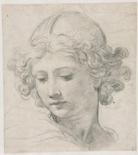 Study for the Head of St. Michael, 1633. Creator: Pietro da Cortona (Italian, 1596-1669).