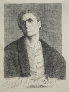Study of a Man's Head. Creator: Alphonse Legros (French, 1837-1911).