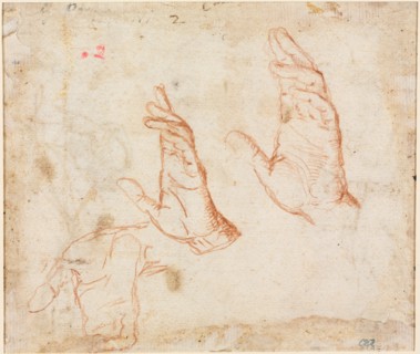 Study of Hands (verso), c. 1590. Creator: Camillo Procaccini (Italian, 1546-1629).