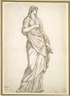 Study of the Sabine Statue from the Villa Medici, c. 1775-1780. Creator: Jacques-Louis David (French, 1748-1825).