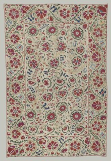 Suzani: curtain or bed cover, about 1800. Creator: Unknown.