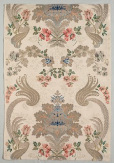 Taffeta, Brocaded, 1700-1750. Creator: Unknown.