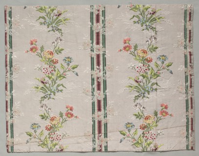 Taffeta, Brocaded, c. 1790. Creator: Unknown.