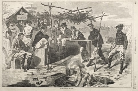 Thanksgiving in Camp, 1862. Creator: Winslow Homer (American, 1836-1910).