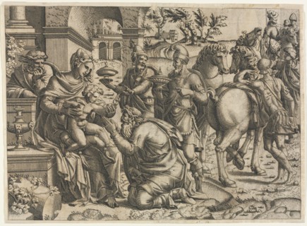 The Adoration of the Magi, c. 1545. Creator: Jean Mignon (French).