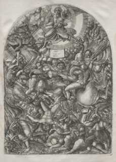 The Apocalypse: The Angel in the Sun Calling the Birds of Prey, 1546-1556. Creator: Jean Duvet (French, 1485-1561).
