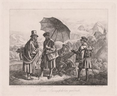 The Artists on Their Journey, 1819. Creator: Johann Adam Klein (German, 1792-1875).