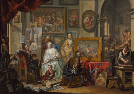 The Artist's Studio, 1740s-1750s. Creator: Johann Georg Platzer (Austrian, 1704-1761).