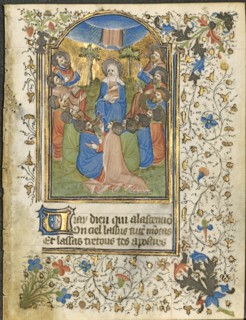 The Ascension: Leaf from a Book of Hours (4 of 6 Excised Leaves), c. 1420-30. Creator: Henri d'Orquevaulx (French); Workshop, or.