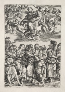 The Assumption of the Virgin, 1517. Creator: Domenico Campagnola (Italian, 1500-1564).