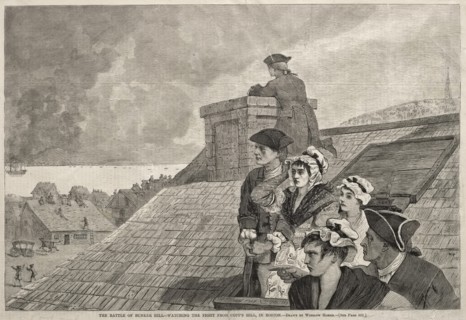 The Battle of Bunker Hill - Watching the Fight from Copp's Hill, in Boston, 1875. Creator: Winslow Homer (American, 1836-1910).