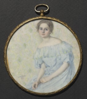 The Blue Gown (Portrait of Ethel Coe), 1899. Creator: Martha S. Baker (American, 1871-1911).