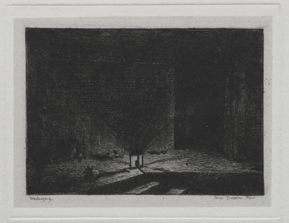 The Boat Trip: Interior of an Inn (The Corridor of an Inn), 1861. Creator: Charles François Daubigny (French, 1817-1878).