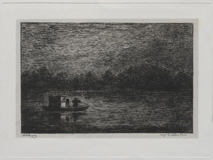The Boat Trip: Night Voyage or Net Fishing (second version), 1861. Creator: Charles François Daubigny (French, 1817-1878).