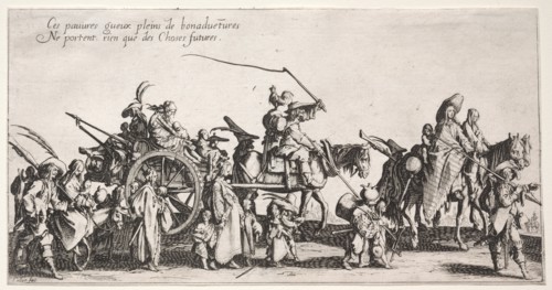 The Bohemians: The Bohemians Marching: The Rear Guard, c. 1621-1625. Creator: Jacques Callot (French, 1592-1635).