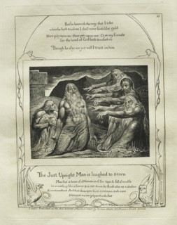 The Book of Job: Pl. 10, The Just Upright Man is Laughed to Scorn, 1825. Creator: William Blake (British, 1757-1827).