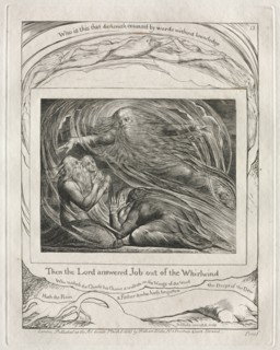 The Book of Job: Pl. 13, Then the Lord answered Job out of the Whirlwind, 1825. Creator: William Blake (British, 1757-1827).