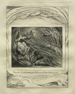 The Book of Job: Pl. 13, Then the Lord answered Job out of the Whirlwind, 1825. Creator: William Blake (British, 1757-1827).