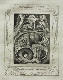 The Book of Job: Pl. 15, Behold now Behemoth which I made with thee, 1825. Creator: William Blake (British, 1757-1827).