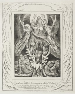 The Book of Job: Pl. 16, Thou hast fulfilled the judgment of the wicked, 1825. Creator: William Blake (British, 1757-1827).