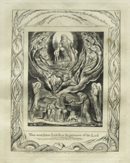 The Book of Job: Pl. 5, Then went Satan forth from the presence of the Lord, 1825. Creator: William Blake (British, 1757-1827).
