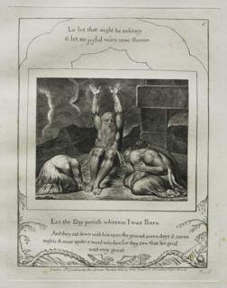 The Book of Job: Pl. 8, Let the Day perish wherein I was Born, 1825. Creator: William Blake (British, 1757-1827).