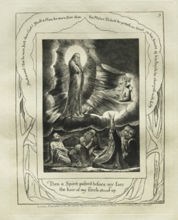 The Book of Job: Pl. 9, Then a Spirit passed before my face / the hair of my flesh stood up, 1825. Creator: William Blake (British, 1757-1827).