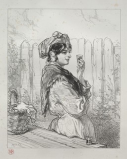 The Brandied Peach. Creator: Paul Gavarni (French, 1804-1866).