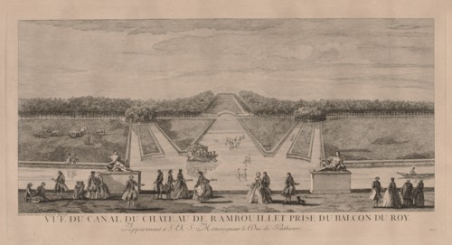 The Chateau from the Canal at Rambouillet. Creator: Jacques Rigaud (French, 1681-1754).