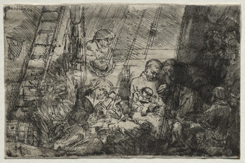 The Circumcision In the Stable, 1654. Creator: Rembrandt van Rijn (Dutch, 1606-1669).