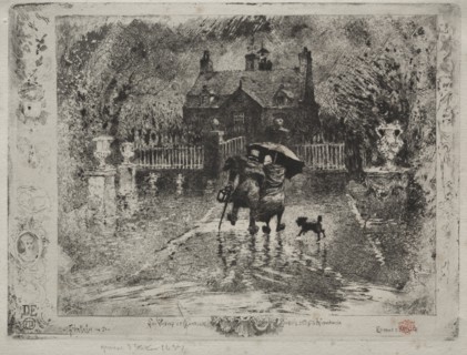 The Country Neighbors, 1879-1880. Creator: Félix Hilaire Buhot (French, 1847-1898).