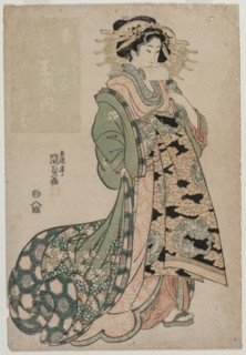 The Courtesan Shiratama of the Tamaya, c. early 1810s. Creator: Utagawa Kunisada (Japanese, 1786-1865).