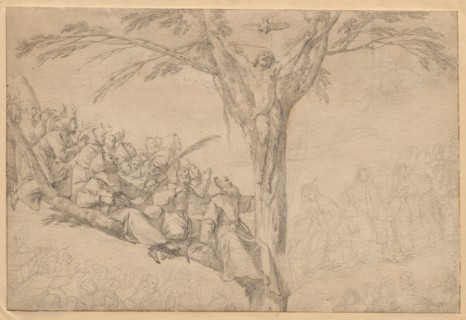 The Crucified Christ as the Tree of Life with Monks and Nuns, c. 1639. Creator: Laurent de La Hyre (French, 1606-1656).