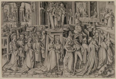 The Dance at the Court of Herod, c. 1500. Creator: Israhel van Meckenem (German, c. 1440-1503).