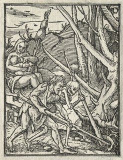The Dance of Death: Expulsion from Paradise; Adam Cultivating the Ground. Creator: Hans Holbein (German, 1497/98-1543).