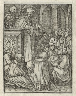 The Dance of Death: The Preacher; The Priest. Creator: Hans Holbein (German, 1497/98-1543).