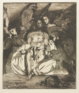 The Dead Christ with Angels, 1866-1867. Creator: Edouard Manet (French, 1832-1883).