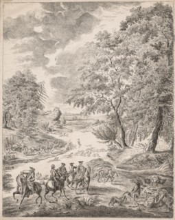 The Deer Hunt. Creator: Augustin de Saint-Aubin (French, 1736-1807).