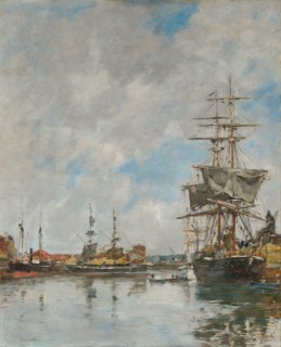 The Dock of Deauville, 1891. Creator: Eugène Boudin (French, 1824-1898).